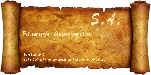 Stanga Amaranta névjegykártya